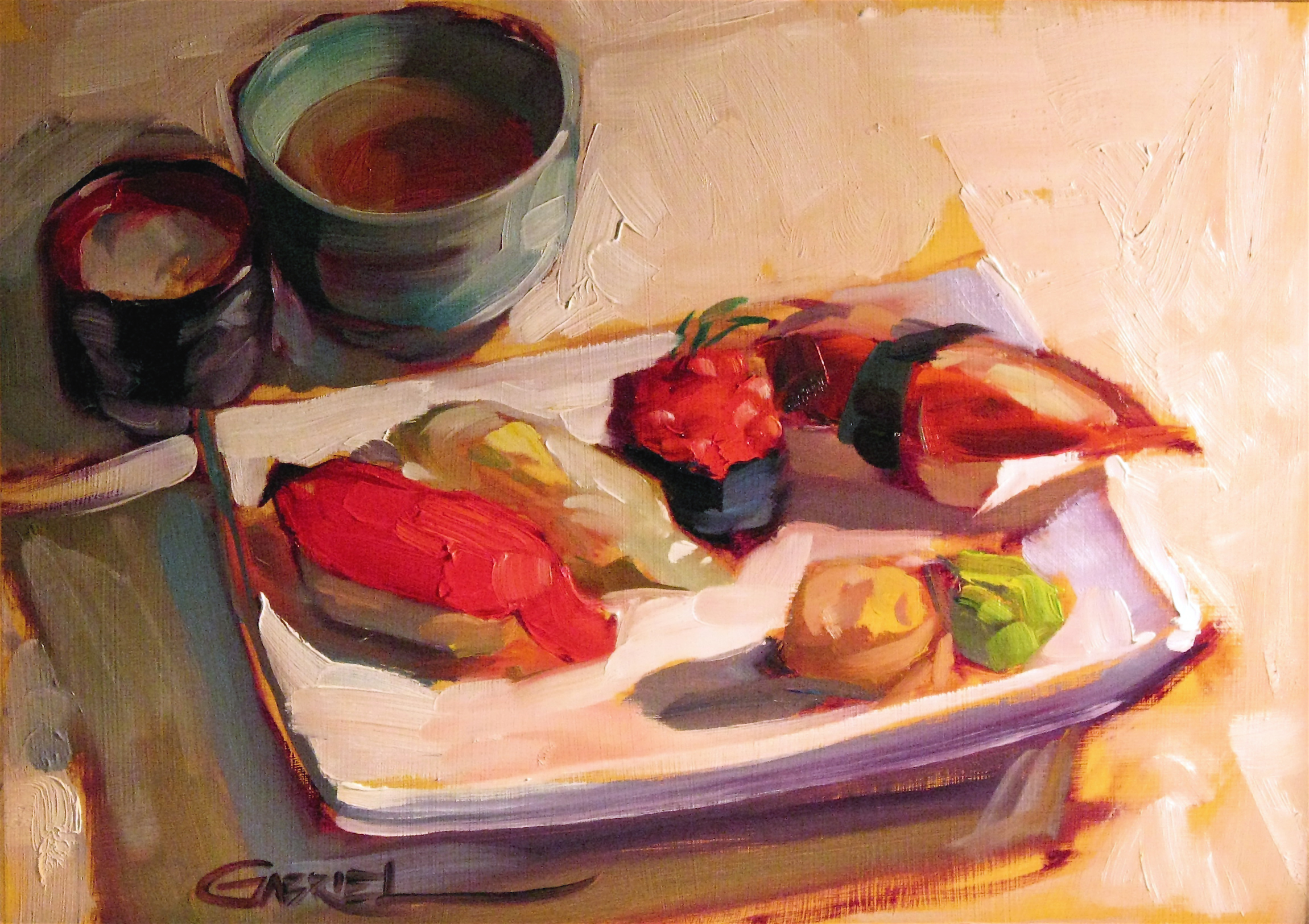 2301x1625 Friday Art Class - Sushi Painting