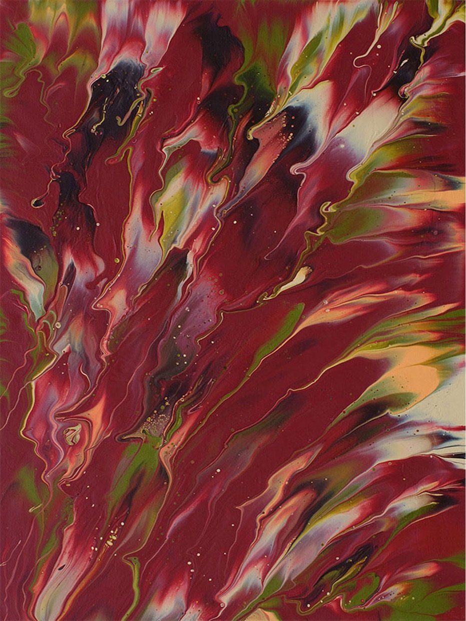 931x1240 This Artist Turns Leftover House Paint, Fallen Leaves Amp Dirt Into Art - Sustainable Painting