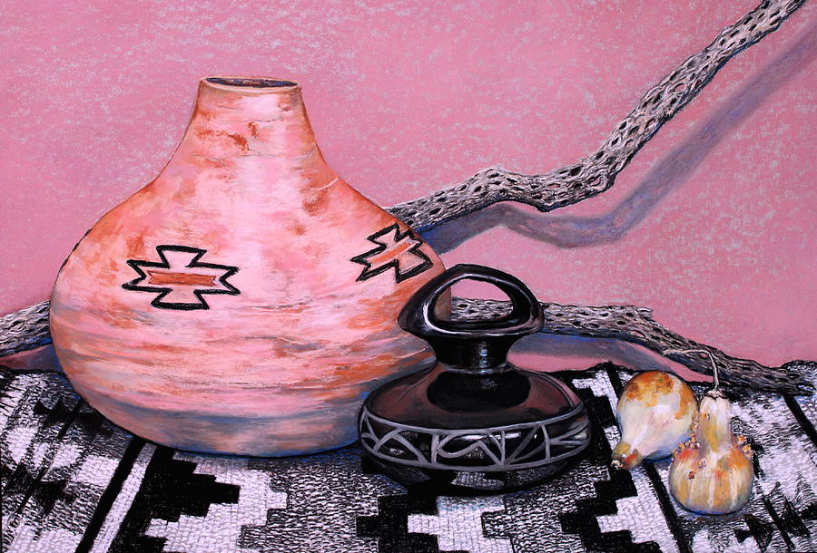 900x610 Southwest Still Life 2 Painting By M Diane Bonaparte - Sw Painting