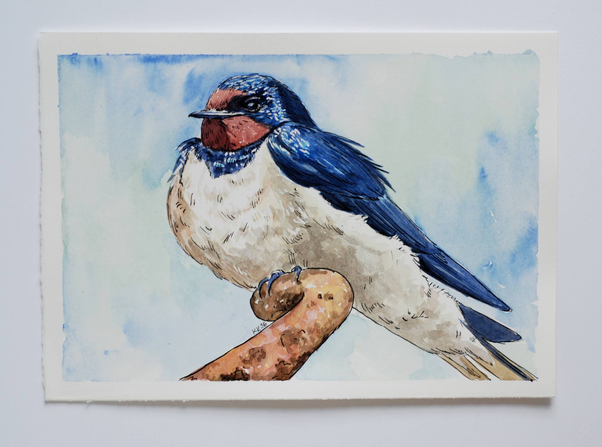 1920x1427 Saatchi Art Swallow Painting By Katerina Kirilova - Swallow Painting