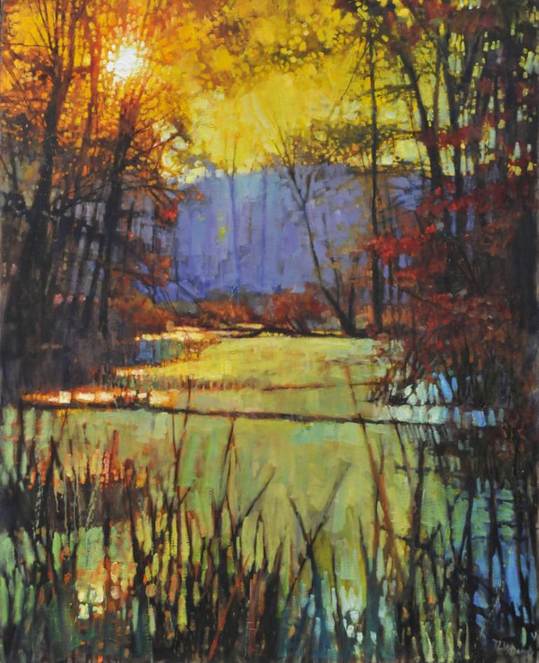 770x947 Saatchi Art Swamp, Oct. 4, 710 Am Painting By Todd Doney - Swamp Painting