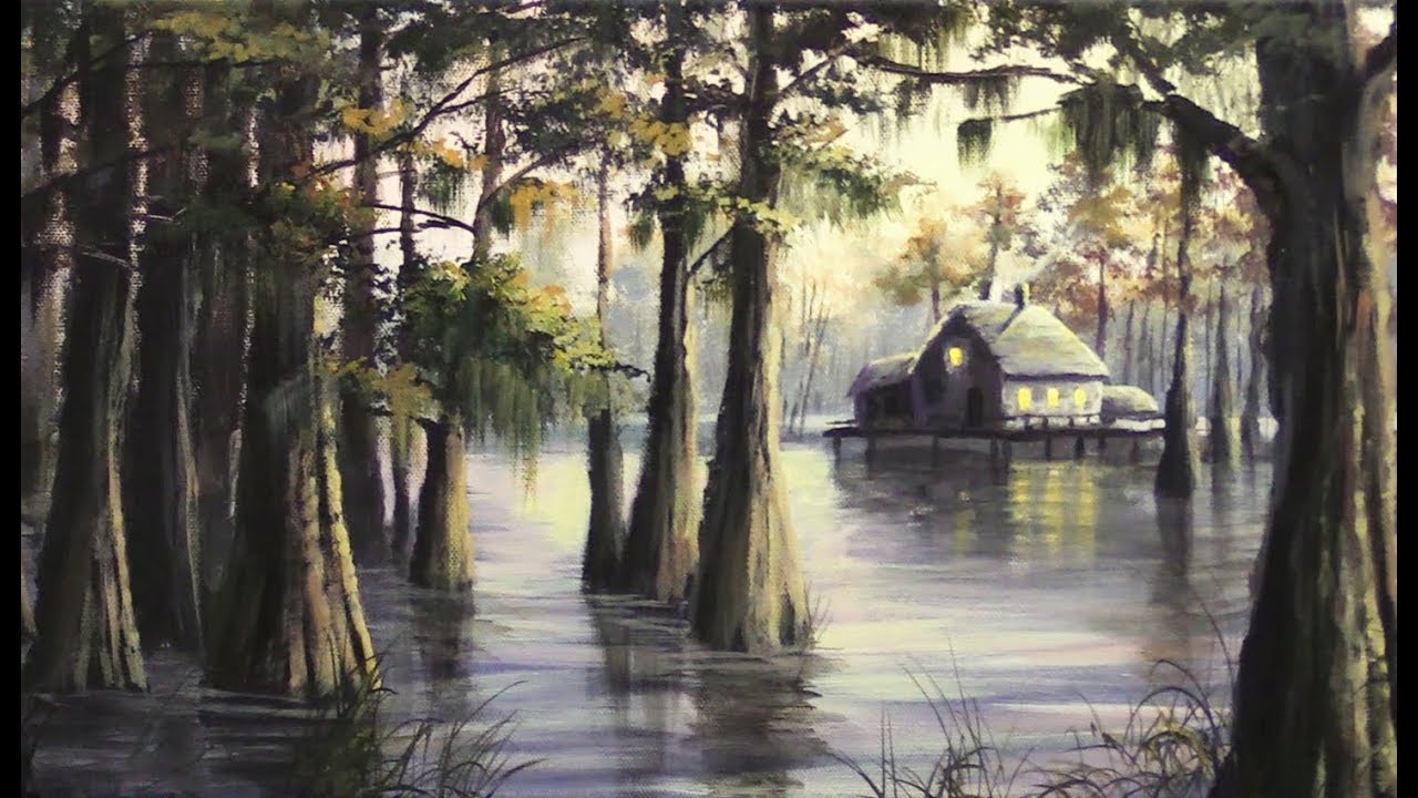 1280x720 Sunset Swamp Paint With Kevin - Swamp Painting