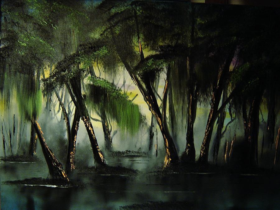 900x675 Swamp Painting By Eugene Budden - Swamp Painting