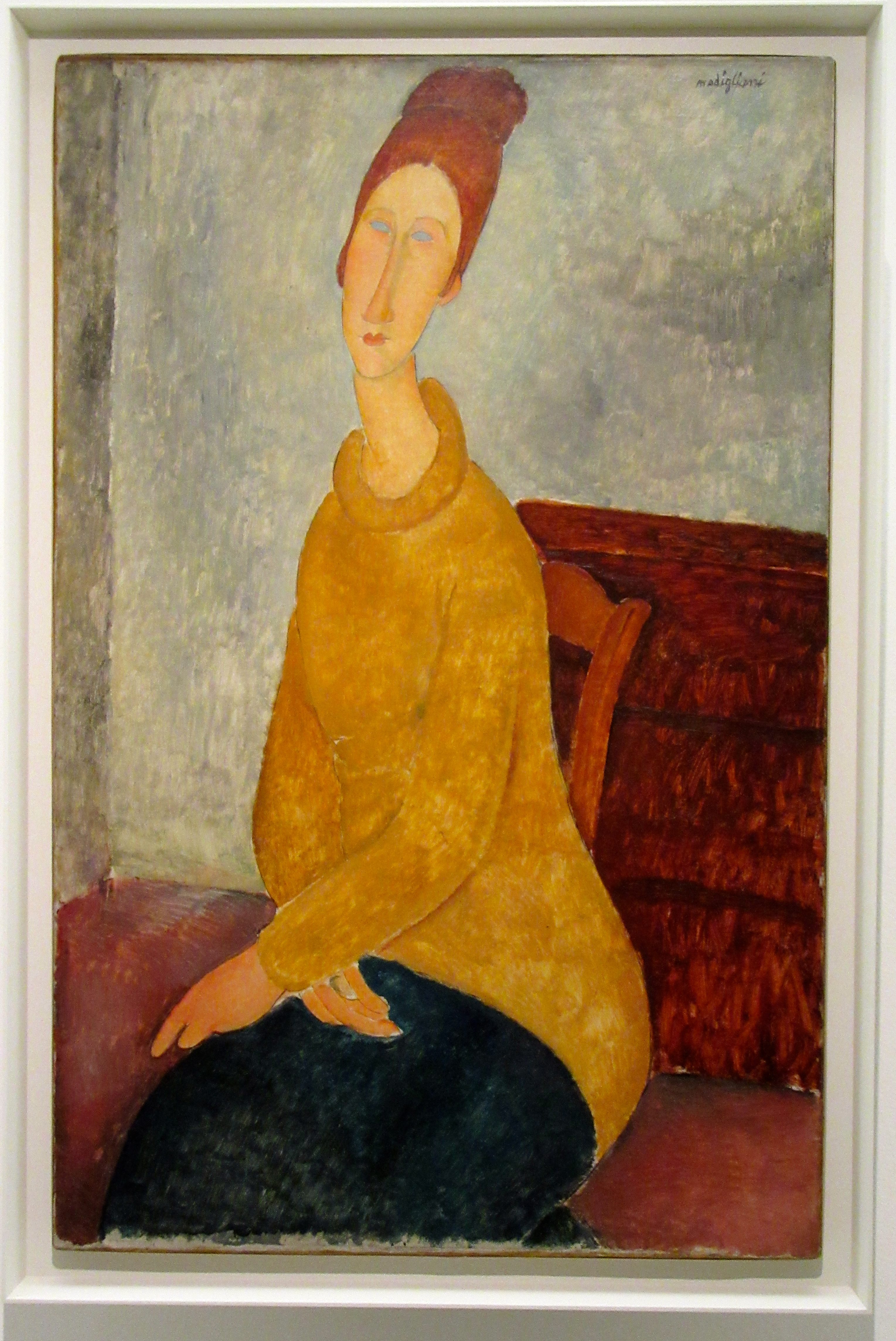 3058x4574 Modern Art Monday Presents Amedeo Modigliani, Jeanne - Sweater Painting