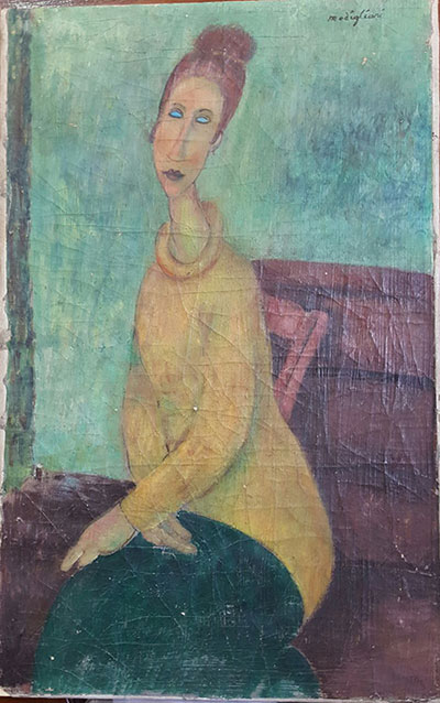 400x638 Yellow Sweater Paint, Modigliani - Sweater Painting