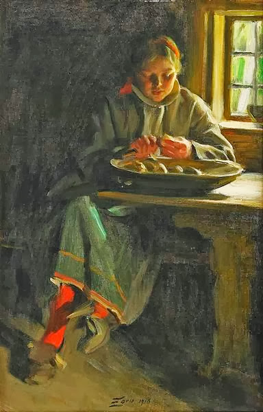 384x600 It's About Time Women By Swedish Painter Anders Leonard Zorn 1860 - Swedish Painting