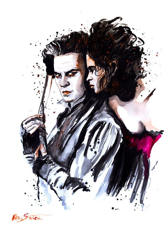 570x777 Sweeney Todd Painting, Watercolor, Wall Art, Home Decor, Wall - Sweeney Todd Painting