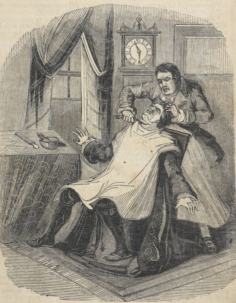 799x1024 Sweeney Todd Murdering The Usurer Posters Amp Prints By Anonymous - Sweeney Todd Painting