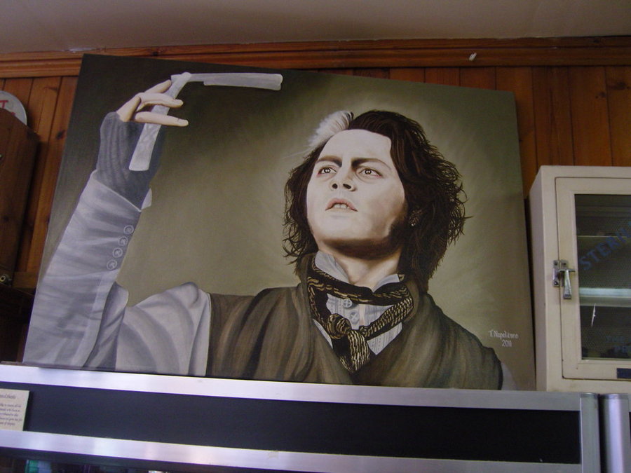 900x675 Johnny Depp As Sweeney Todd By Tonynapolitano - Sweeney Todd Painting