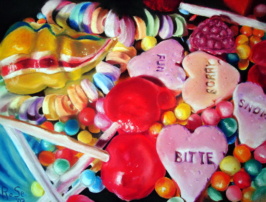 900x684 Sweets For My Sweet Painting By Rose Sciberras - Sweet Painting