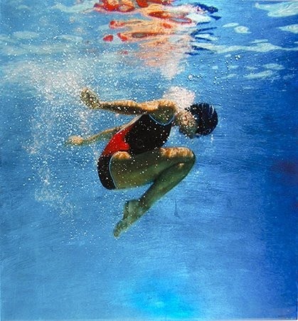 419x450 Photo Realistic Underwater Paintings By Eric Zener Art Of Day - Swimming Painting