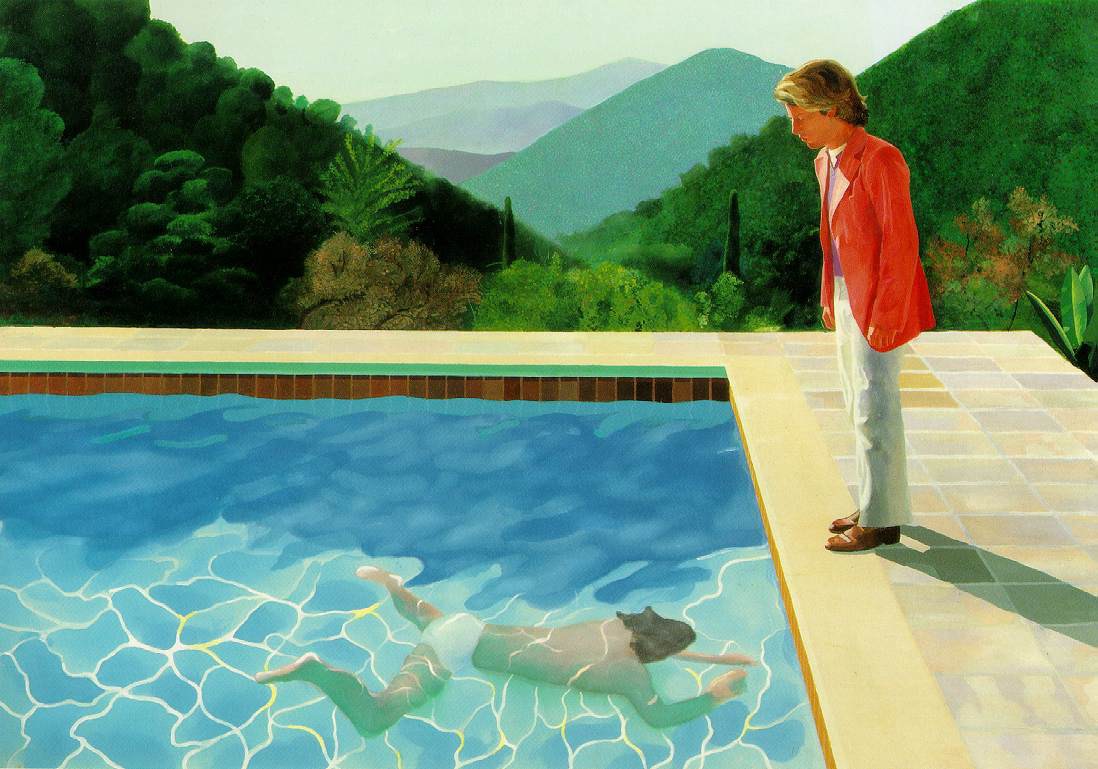 1098x769 David Hockney Portrait Ofnrtist (Pool With Two Figures) - Swimming Pool Painting