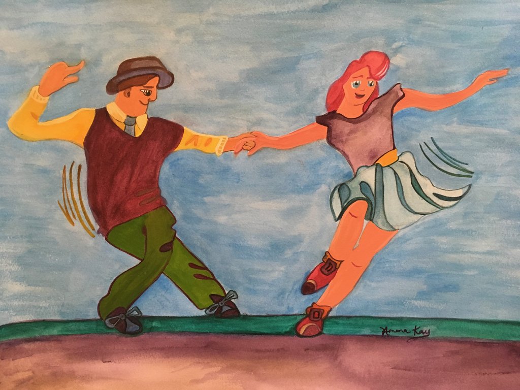 1024x768 Just Swing Dance Artwork - Swing Dance Painting