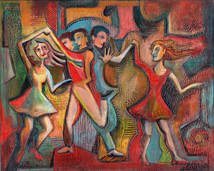 427x341 Marin Swing Dance - Swing Dance Painting