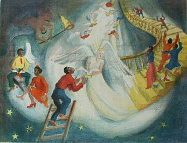 600x459 Ruth Starr Rose Sacred Art Pilgrim Collection Artists Sacred - Swing Low Sweet Chariot Painting