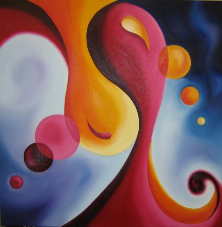 440x448 Swirl Abstract Paintings - Swirl Abstract Painting