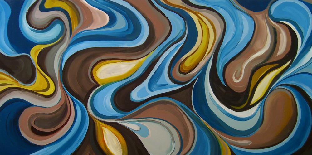 1000x497 Swirl 5.9.8 24x48 By Calebmiles - Swirl Abstract Painting