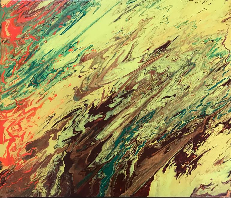 770x661 Saatchi Art Yellow Swirl Painting By Geeta Vashistha - Swirl Painting