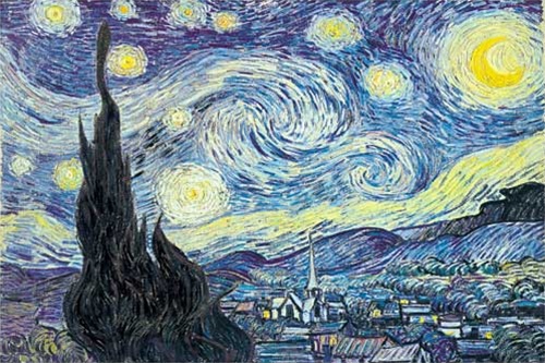 500x333 Starry Night (Nuit Etoilee) - Swirl Painting