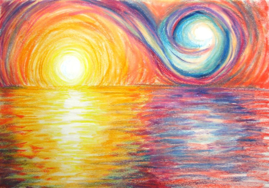 900x629 Swirl Sunset By Joshuagrabowski - Swirl Painting