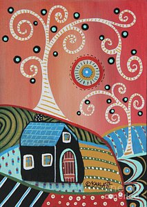 213x300 Swirl Tree Art Fine Art America - Swirl Tree Painting