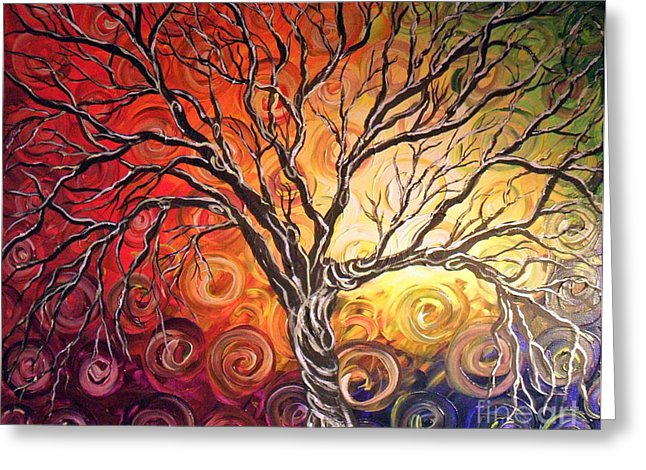 646x470 Swirl Tree Painting By Susan Wahlfeldt - Swirl Tree Painting