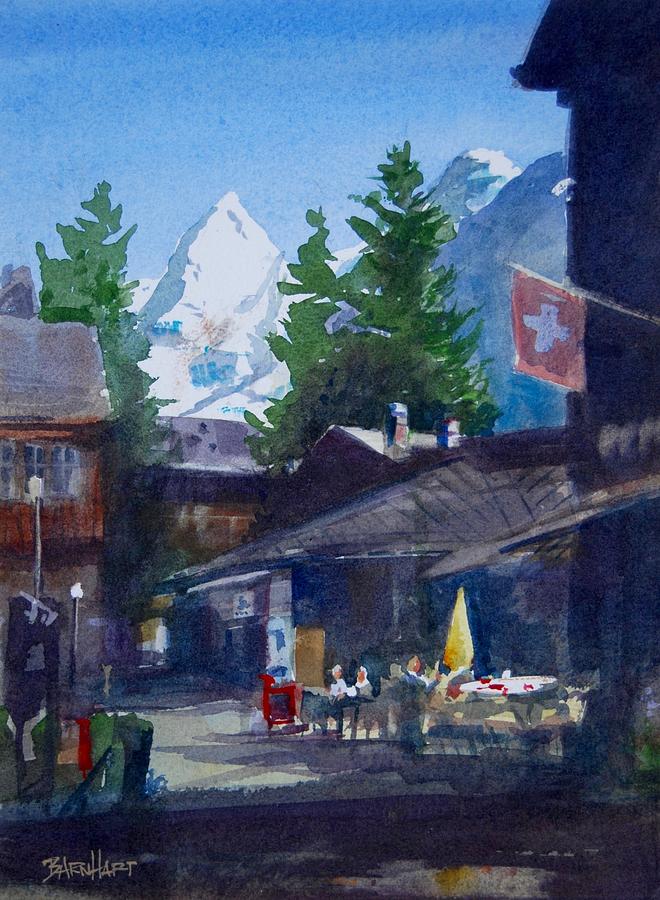 660x900 Murren Switzerland Afternoon Painting By Duane Barnhart - Swiss Painting