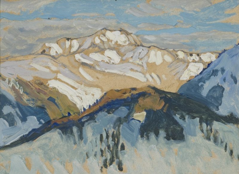 800x583 Mountains. Study From Switzerland Painting Anna Boberg Oil Paintings - Switzerland Painting