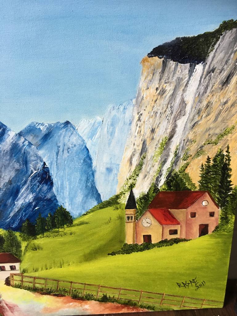 770x1027 Saatchi Art Switzerland Painting By Rashme Sawhney - Switzerland Painting