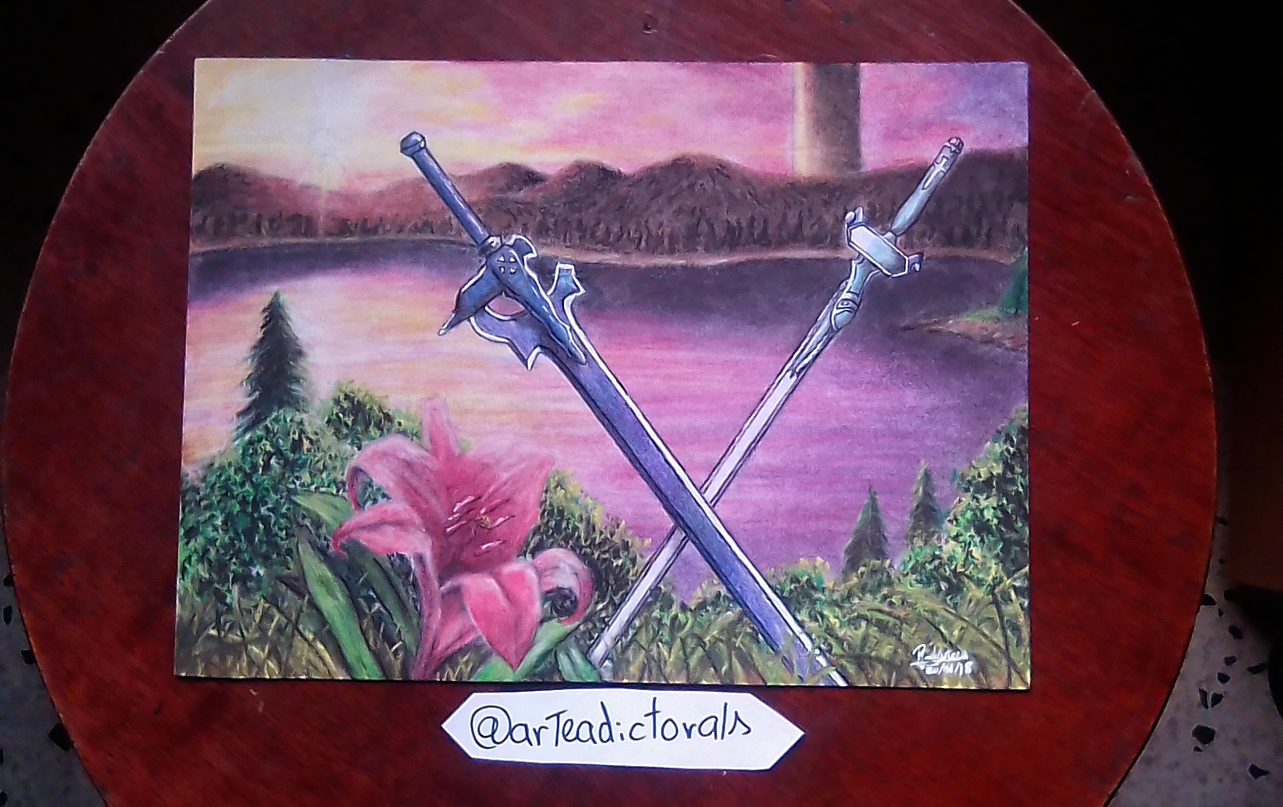 2592x1631 Painting A Landscape Of S.a.o (Sword Art Online) Steemit - Sword Art Online Painting