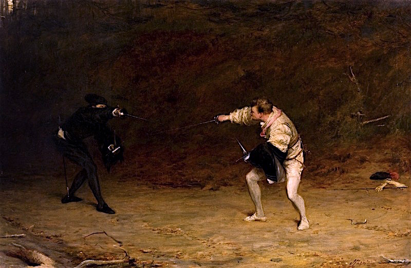 800x521 Sword And Dagger Fight Painting John Pettie, Ra Oil Paintings - Sword Fight Painting