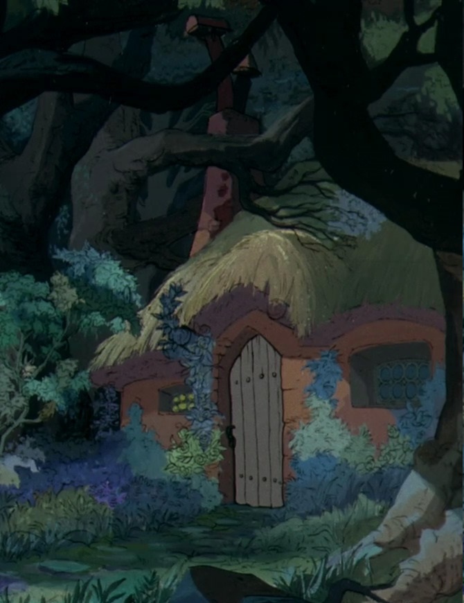 670x870 Merlin's Cottage Disney Wiki Fandom Powered By Wikia - Sword In The Stone Painting