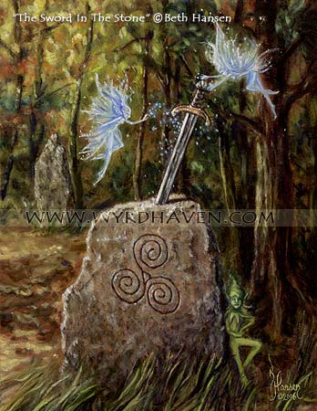 348x450 Sword In The Stone - Sword In The Stone Painting