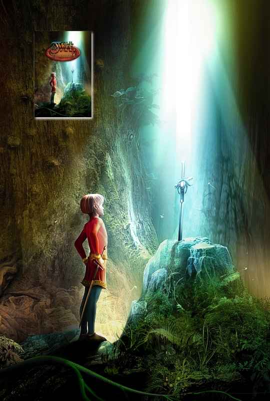 540x800 Sword In The Stone By Maronski - Sword In The Stone Painting