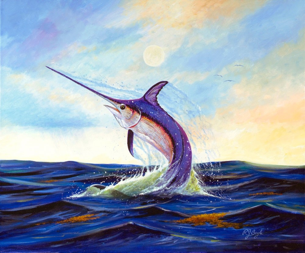 Swordfish Painting at PaintingValley.com | Explore collection of ...