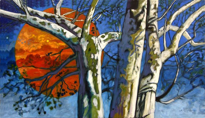 720x413 Three Sycamore Trees - Sycamore Tree Painting