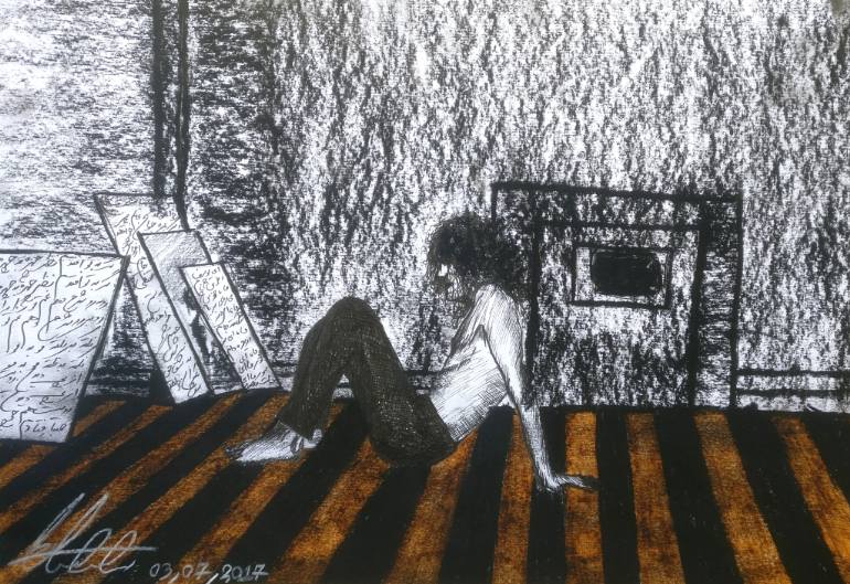 770x529 Saatchi Art Syd Barrett Drawing By Shayan Gharehsavari - Syd Barrett Painting