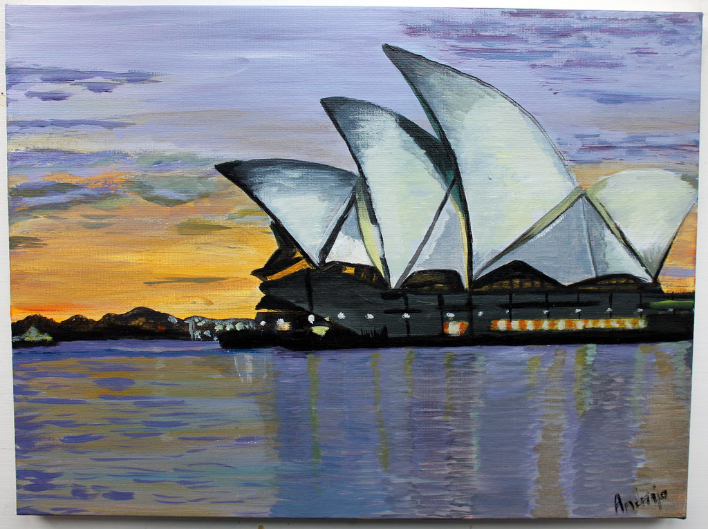 1024x766 Sydney Opera House Painting By Andrinja - Sydney Opera House Painting