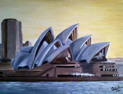 398x304 Opera House Painting Worked Off A Photo I'D Taken - Sydney Opera House Painting