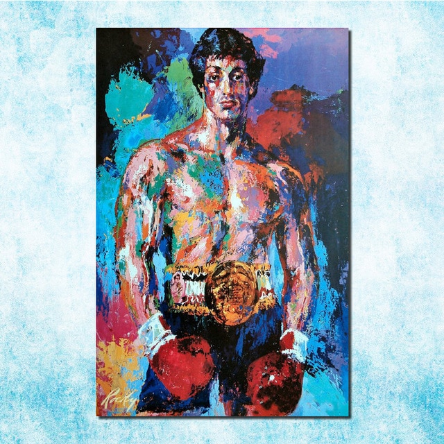 640x640 Rocky Balboa Boxing Art Silk Canvas Poster 13x20 24x36 Inch - Sylvester Stallone Painting