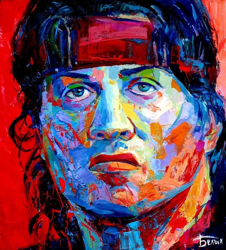 727x807 Sylvester Stallone - Sylvester Stallone Painting