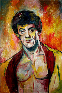 201x300 Sylvester Stallone - Sylvester Stallone Painting