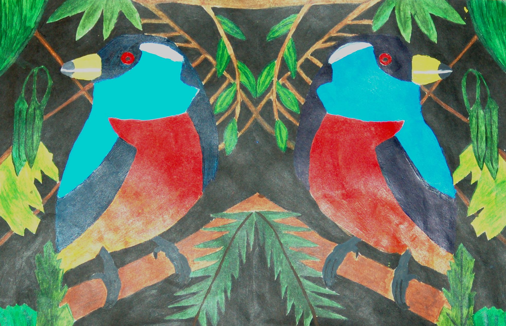 1966x1267 Painting - Symmetrical Painting