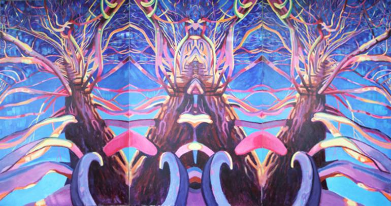 770x406 Saatchi Art Symmetrical Synapse Painting By Justin Bernhardt - Symmetrical Painting