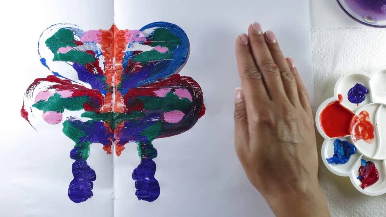 1280x720 Symmetric Painting Of A Butterfly - Symmetrical Painting