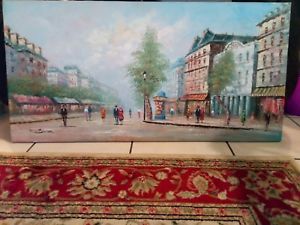300x225 Pintura Al Originales Firmado T. Carson Franceses Y Calle - T Carson Painting Paris