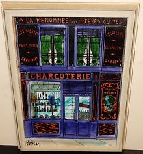 209x225 T Carson Signed Original Oil Painting Canvas Paris - T Carson Painting Paris