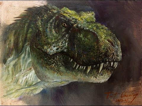 480x360 How To Paint T Rex Head - T Rex Painting