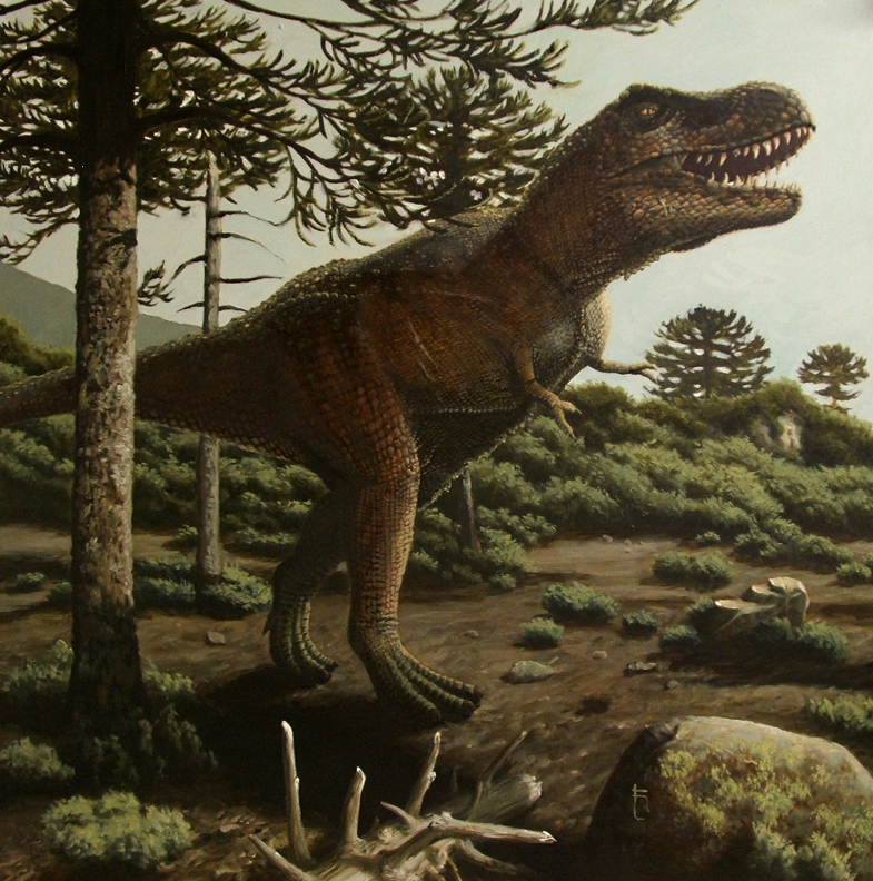 785x792 T Rex Painting By Sirgrunt - T Rex Painting