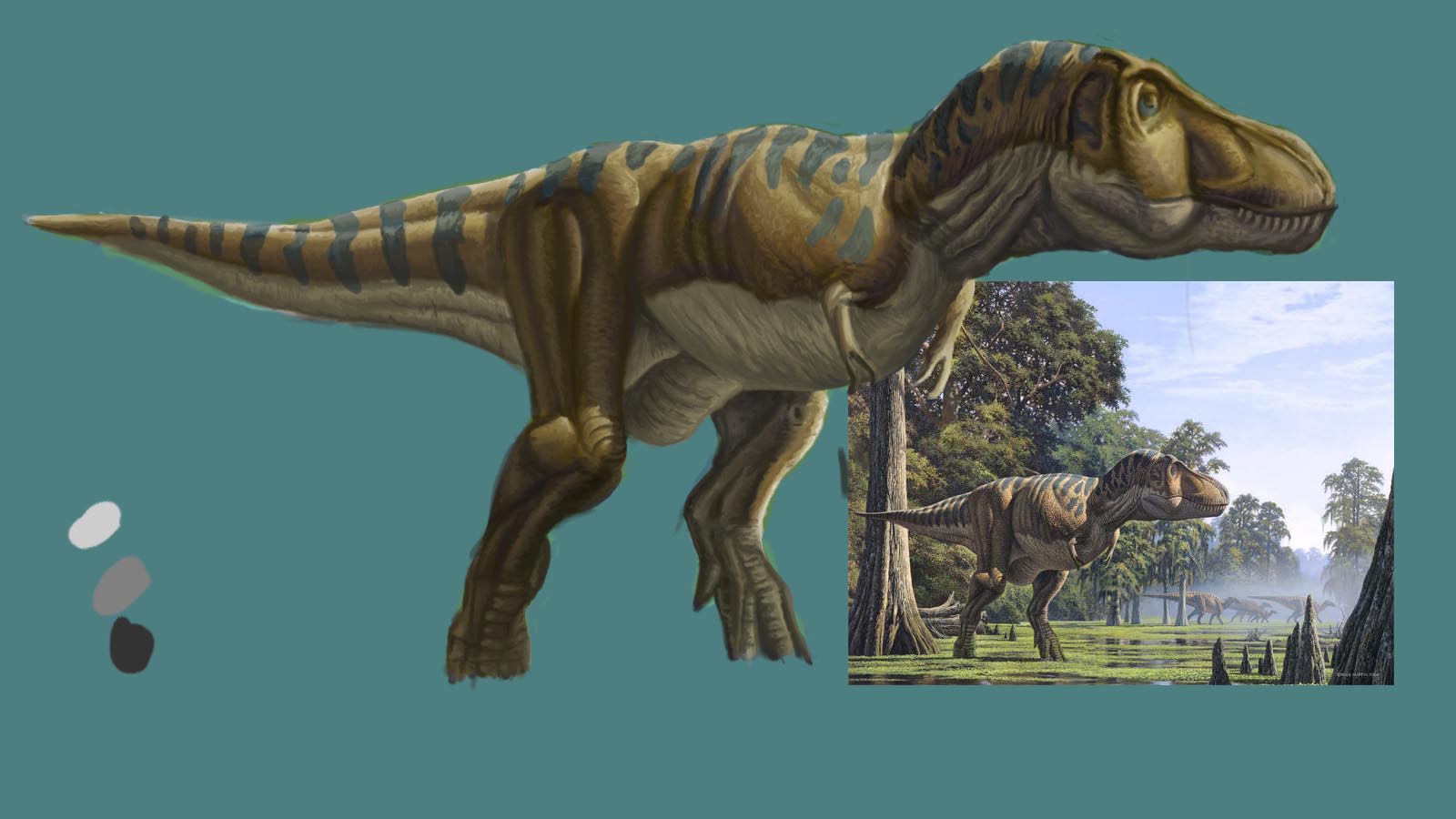 1600x900 Art Of John Guy T Rex Digital Painting - T Rex Painting